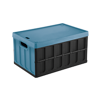 Skladací box 46 l s vekom čierno-modrý TONTARELLI 8034118704