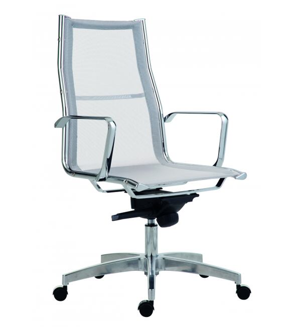 Kancelárska stolička 8800 KASE MESH bielá - vysoký chrbát Antares