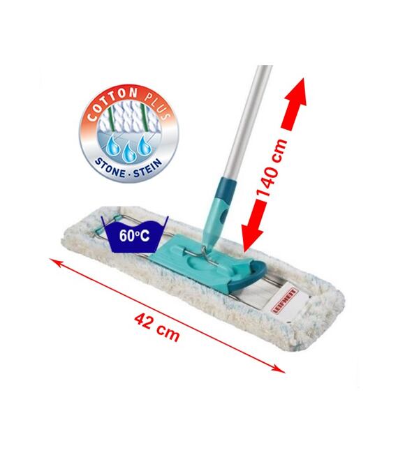 Podlahový mop PROFI Cotton Plus s kovovou tyčou - CLICK System LEIFHEIT 55215